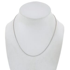 Estate Italy Sterling Silver 925 1.0mm Box Chain Necklace 16"